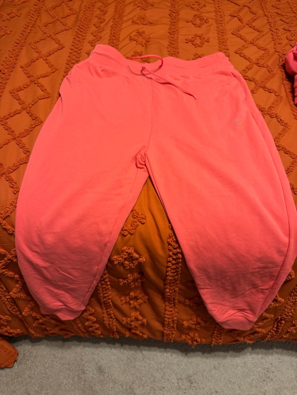 Nike Women’s Coral Pink Fleece Joggers